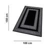 Greek Anti-Slip Rug - Black , Double Line