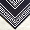 Greek Anti-Slip Rug - Black , Double Line