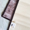 Geometric Anti-Slip Rug -Brown, Distress Border