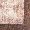 Geometric Anti-Slip Rug -Brown, Distress Border