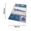 Racing Car Anti-Slip Kids Rug - Blue