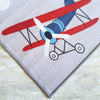 Plane Anti-Slip Kids Rug - Grey